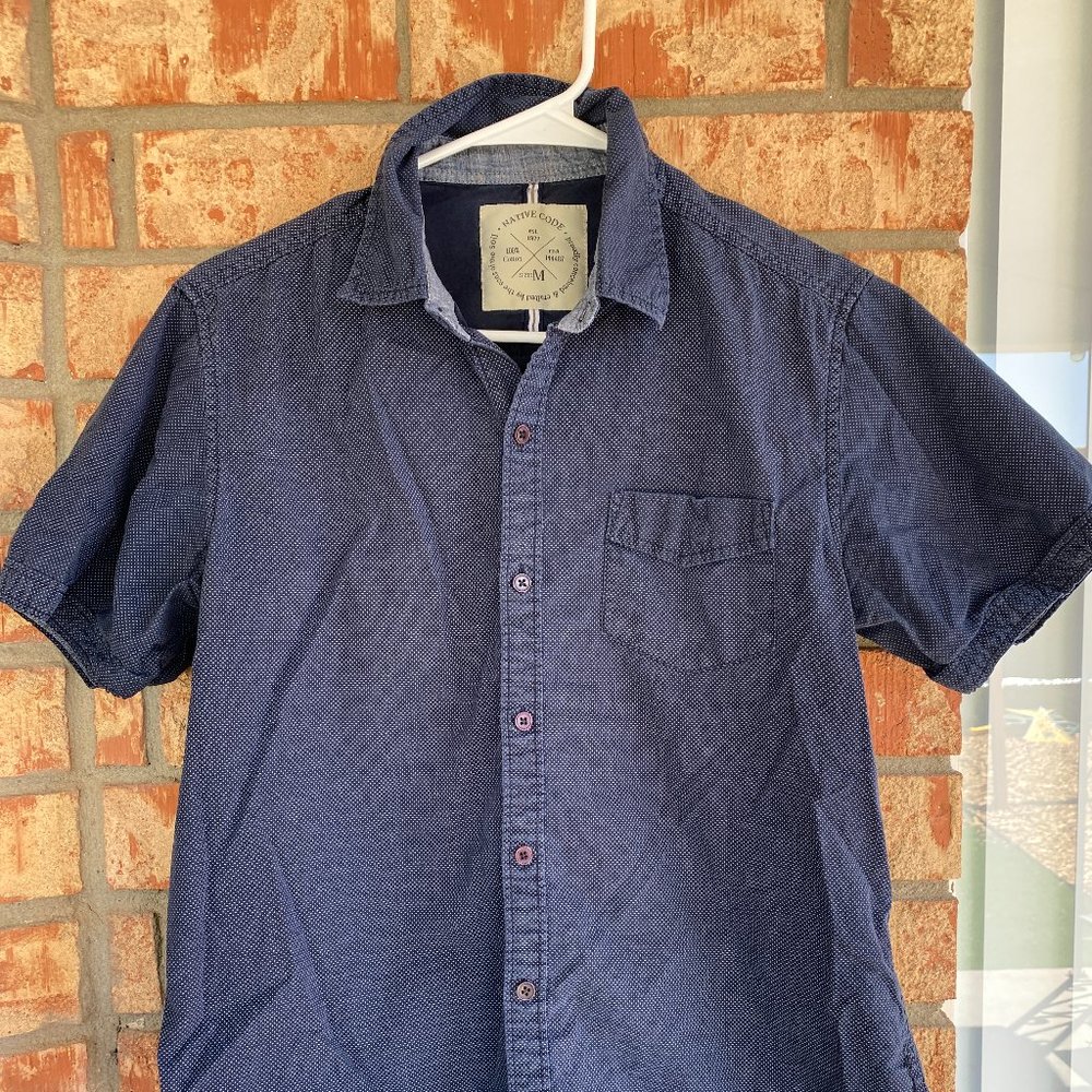 Native Code Polka Dot Dress up Polo (Medium)